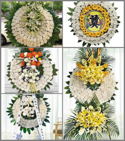 广东广州市花都区秀全街道朱村村花圈速递